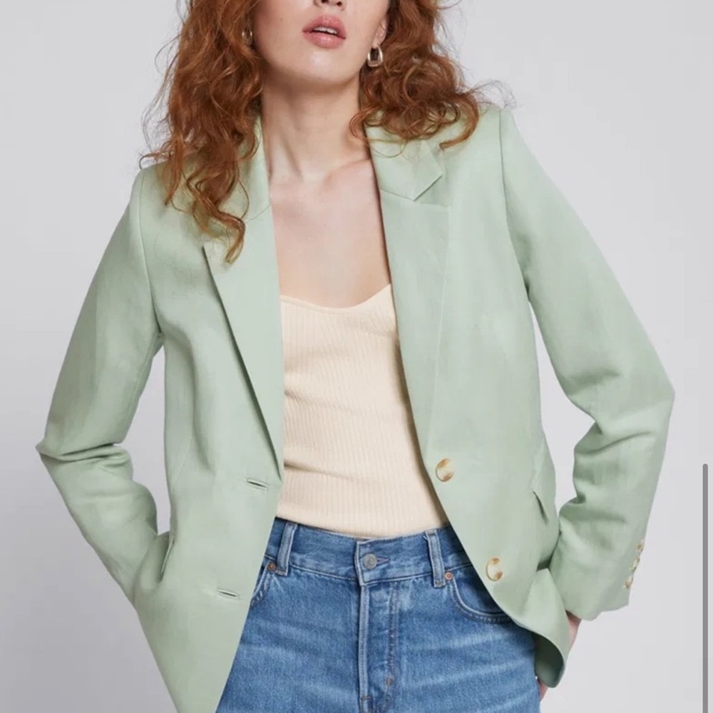 & Other Stories Green Blazer Modern Fit